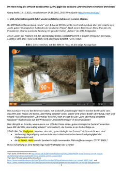 Im Nitrat-Krieg des Umwelt-Bundesamtes