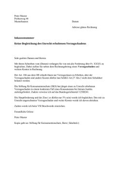 Inkassonummer Keine Begleichung des Unrecht erhobenen