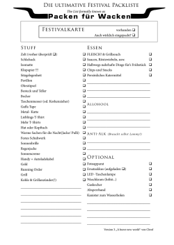 Die ultimative Festival-Pack-Liste