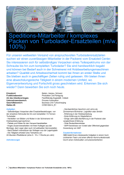 Speditions-Mitarbeiter / komplexes Packen von Turbolader