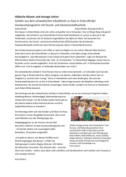 Hübsche Häuser und strenge Lehrer Schüler aus dem
