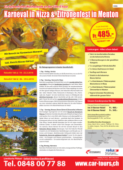 Karneval in Nizza & Zitronenfest in Menton