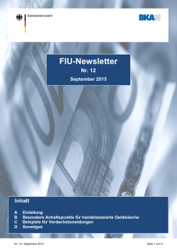 FIU - Newsletter 12. Ausgabe