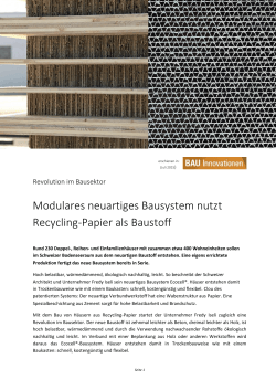 Modulares neuartiges Bausystem nutzt Recycling