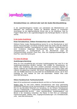 Infoblatt Schulabschlüsse - HIBB