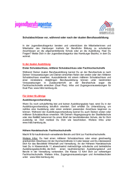 Infoblatt Schulabschl&uuml;sse - HIBB
