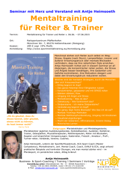 Mentaltraining für Reiter & Trainer