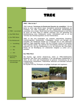 Index: &bull; TREC &ndash; was ist das? &bull; Das TREC-Pferd &bull; Der TREC