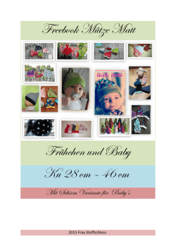 Freebook M&uuml;tze Matt Fr&uuml;hchen und Baby Ku 28 cm&ndash;46 cm