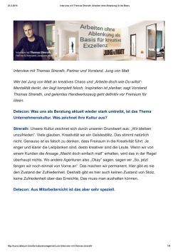 Interview mit Thomas Strerath, Partner und Vorstand, Jung von Matt