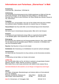 Informationen zum Ferienhaus &bdquo;Glarnerhaus&ldquo; in Matt
