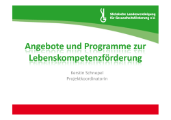 Projektspot_Kerstin Schnepel_Lebenskompetenzprogramme SLFG