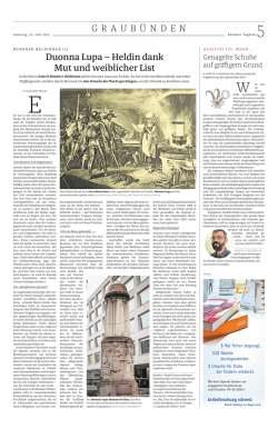 Duonna Lupa &ndash; Heldin dank Mut und weiblicher List GRAUB&Uuml;NDEN