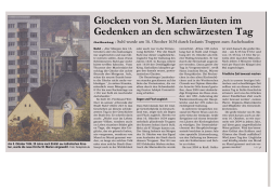 Glocken von St. Marien l&auml;uten im Gedenken an den schw&auml;rzesten Tag