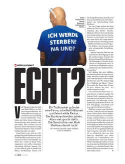 Ein Todkranker gr&uuml;ndet eine Firma, scheffelt