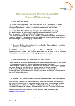 Wen betrifft das Gesetz? Das Erneuerbare-Wärme