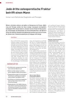 Jede dritte osteoporotische Fraktur betrifft einen Mann