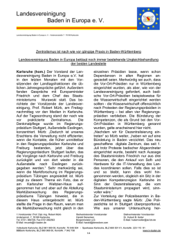 Pressegespräch 2015 - Landesvereinigung Baden in Europa eV