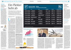 Ein Pleitier hebt ab