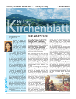 31.12.2015 - Kirchgemeinde Freienbach
