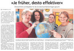 Je früher, desto effektiver«