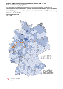 Druckversion aller 6 Karten zur r&auml;umlichen Verteilung von