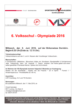 6. Volksschul - Olympiade 2016