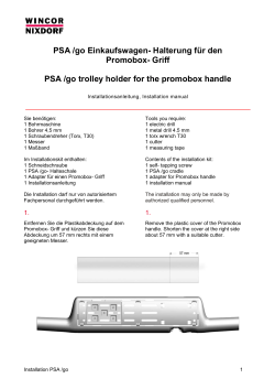 PSA /go Einkaufswagen- Halterung für den Promobox