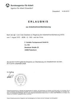 erlaubnis - Schäfer Fachpersonal