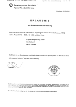 ERLAUBNIS - GapTec Engineering