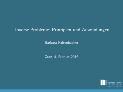 Inverse Probleme: Prinzipien und Anwendungen