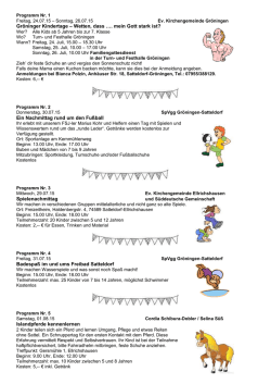 Gröninger Kindertage – Wetten, dass …. mein Gott stark ist? Ein
