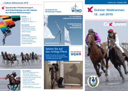 Duhner Wattrennen 12. Juli 2015 Setzen Sie auf das richtige Pferd.