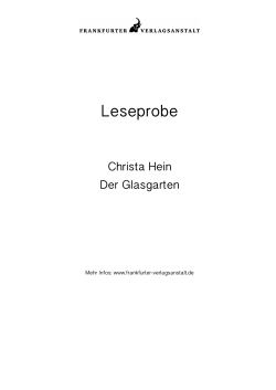 Leseprobe - Frankfurter Verlagsanstalt