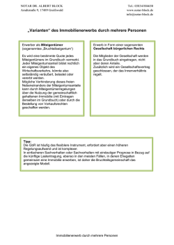 Immobilienerwerb (mehrere Personen)