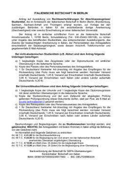 ITALIENISCHE BOTSCHAFT IN BERLIN