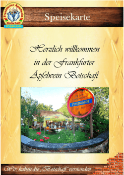 Herzlich willkommen in der Frankfurter &Auml;pfelwein Botschaft