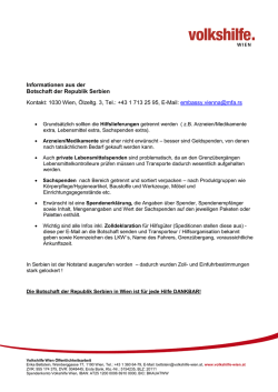 Informationen aus der Botschaft der Republik