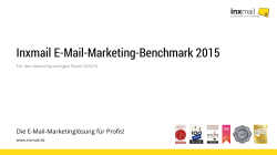 Zur Inxmail E-Mail-Marketing Benchmark 2015 – Studie
