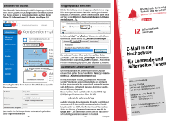 E-Mail f&uuml;r Lehrende und Mitarbeiter/innen
