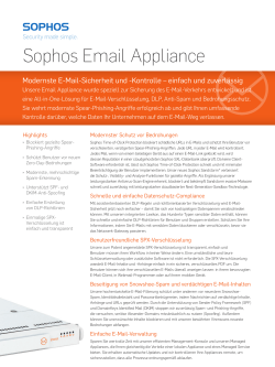 Datenblatt Sophos Email Appliance