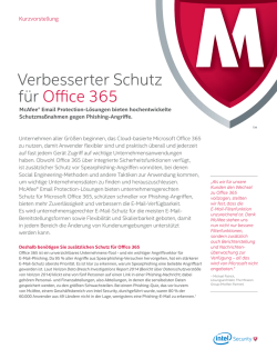 Verbesserter Schutz für Office 365