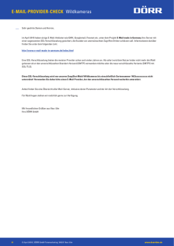 E-Mail-ProvidEr-ChECk Wildkameras