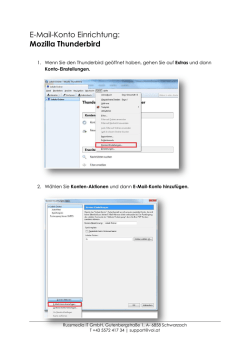 E-Mail-Konto Einrichtung: Mozilla Thunderbird