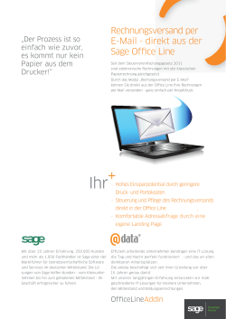 Rechnungsversand per E-Mail - direkt aus der Sage Office