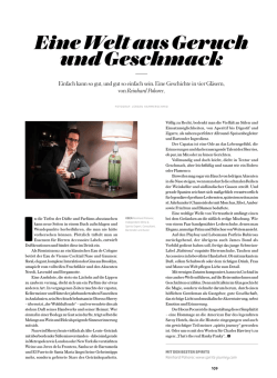 Eine Welt aus Geruch und Geschmack