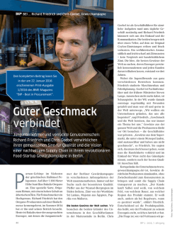 Guter Geschmack verbindet