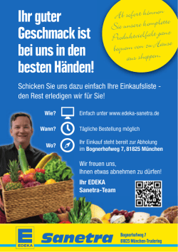 Ihr guter Geschmack ist bei uns in den besten - EDEKA