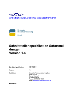einheitliches XML-basiertes Transportverfahren - eXTra