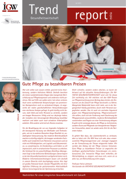 IGW-Trendreport-Extra - IGW - Initiative der Gesundheitswirtschaft eV
